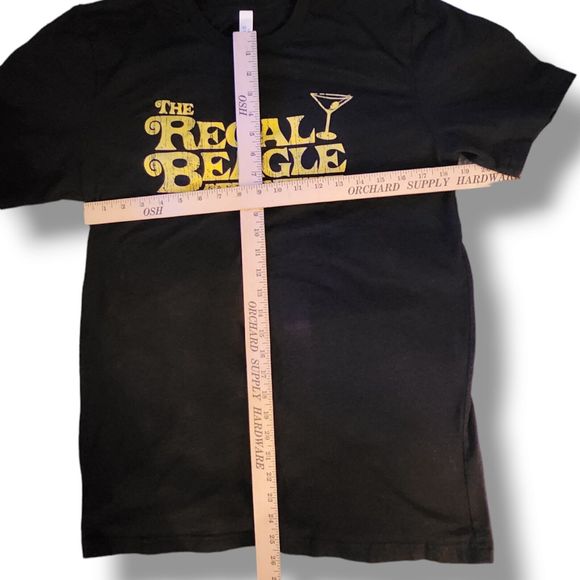 The Regal Beagle,Black T-Shirt, Large, Black With Front Graphic Print - Picture 5 of 5